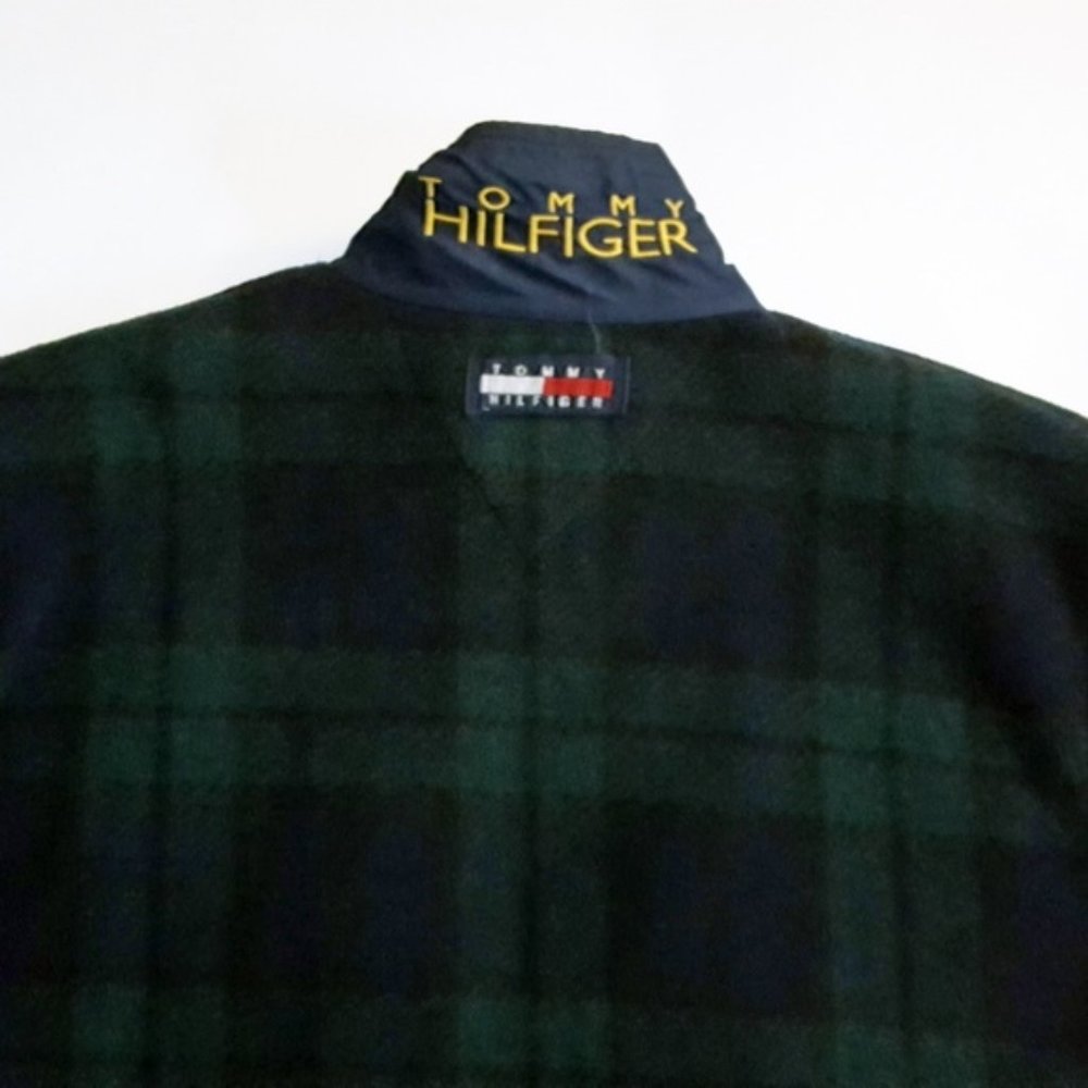 Vintage Tommy Hilfiger Plaid Fleece Jacket - Picture 5 of 6